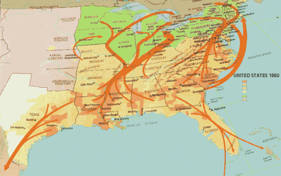 underground railroad map. the Underground Railroad